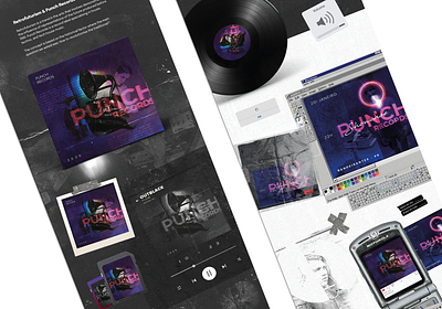 Punch Records - Design concept branding ui