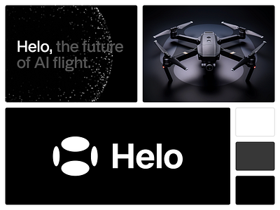Helo - Logo Exploration ai brand brand identity branding drone exploration figma flight helo logo minimal