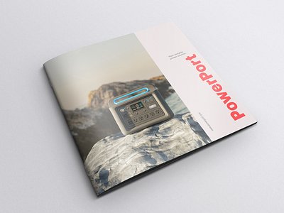 Brochure: portable power station 3d blender brochure creative design geometry illustration marketing product