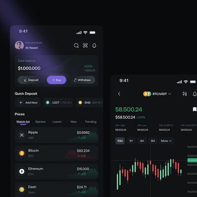 New Crypto UI Concept design ui ux