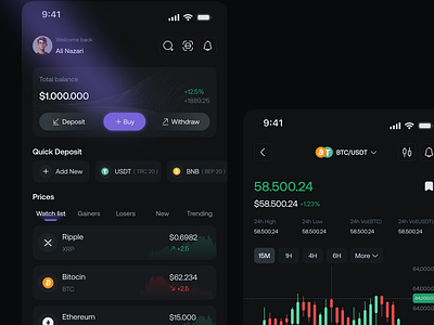 New Crypto UI Concept design ui ux