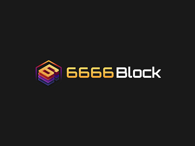 6666Block - Online Casino Logo 666 block blockchain brand branding casino casino logo crypto gambling game game logo gaming icon igaming logo online casino symbol