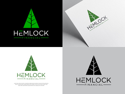 Hemlock Financial. brand identity branding business logo corporate finance logo design finance company logo finance logo financial logo financial service logo graphic design hemlock corporate logo hemlock financial group logo hemlock financial logo hemlock investment logo hemlock logo hemlock management logo logo logo design tree logo