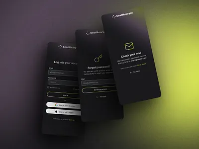 Beat Library Sign In design music ui ux