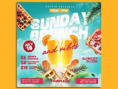 Brunch Flyer Template sunday