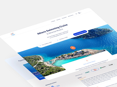 Swimming Cruise Website Redesign cruise design greece product swimming ui ux website