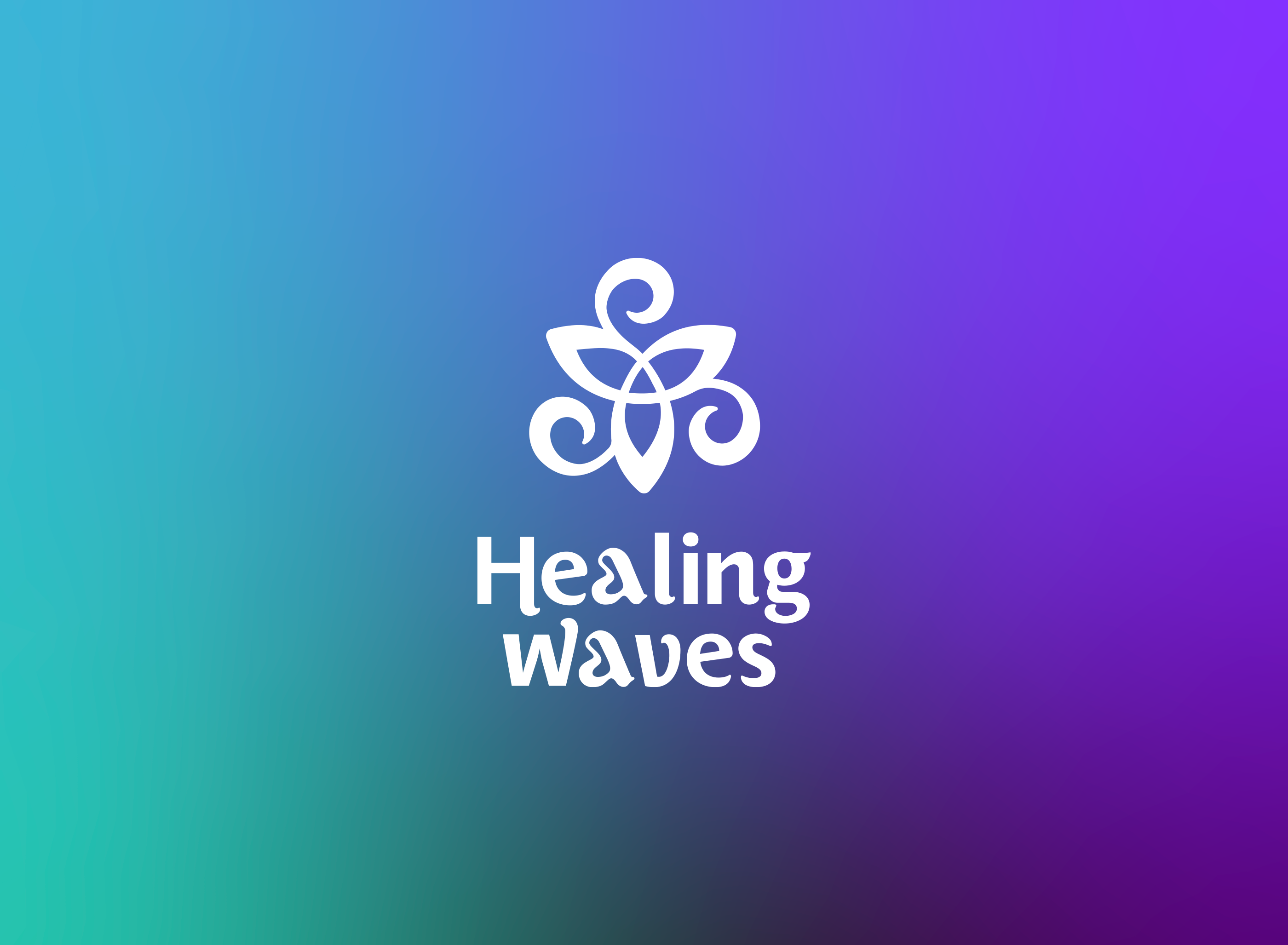 Healing Waves Logo branding graphic design healing healing waves logo meditation music well being wellness