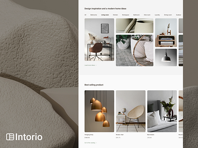 Landing page Design Web of an online home furniture store desing furniture onlinestore ui ux web