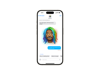 Apple iOS - Chat Bot ai apple bot chat design ios messages mobile ui ux virtual you