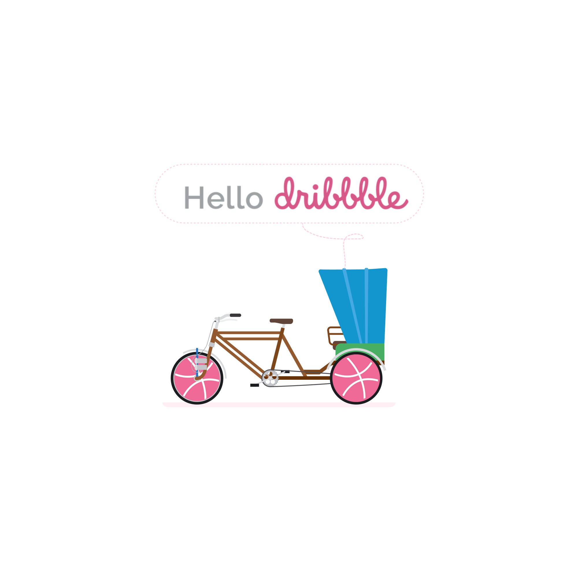 Started Design Journey app branding creative design dribble dribble car first short graphic design hello dribble illustration logo motion graphics rickshaw typography ui
