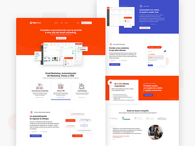 TopLeads - Marketing Automation and AI desktop landing page marketing ui ui design web design website