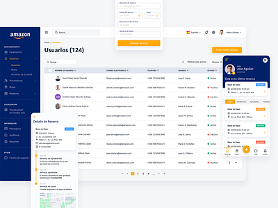 Amazon Costa Rica | Employee Commute Reservation app dashboard design desktop mobile mobile app mobile design ui ui design ux ux design web app web design website