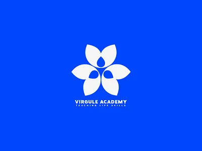 VIRGULE ACADEMY Teaching life skills branding graphic design logo