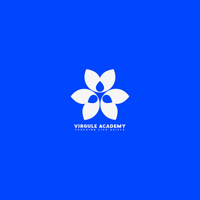 VIRGULE ACADEMY Teaching life skills branding graphic design logo