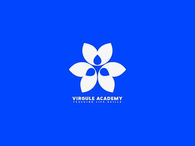 VIRGULE ACADEMY Teaching life skills branding graphic design logo