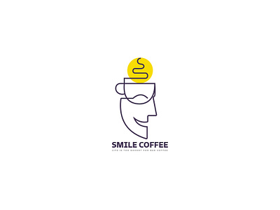 SMILE COFFEE life is too short for bad coffee branding graphic design logo