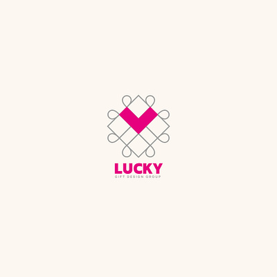 LUCKY Gift design groups branding graphic design logo