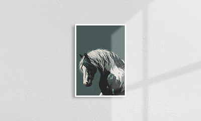 Horse Wall Art Printable, Horse Acrylic Painting, Animal Poster floral horse prints graphic design horse painting digital horse portrait wall art horses digital prints native girl with horse artwork printable art horses rainbow horse print