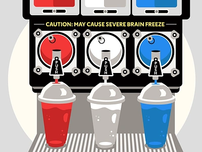 Slurpee Machine (Happy 4th of July) blue cold cup cups ice cold drink red slurpee white