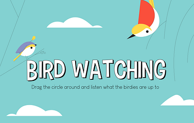 Bird Watching animation cartoon game illustration interaction interactive kids motion graphics play rive sky