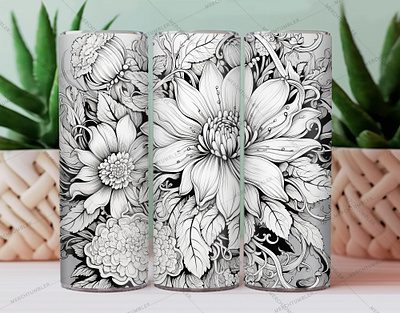 Line Art Flower Skinny Tumbler Wrap color image custom design custom tumbler design design tumbler flower flower design flower tumbler flower vector illustration line art line art tumbler photography skinny tumbler sublimation tumbler sublimation tumbler vector art tumbler vector design tumbler warp vector art