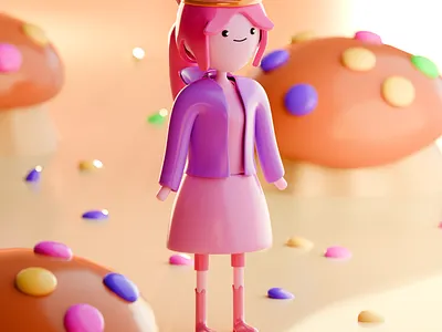 Princess Bubblegum - Adventure Time 3d character character design character modeling fan art fanart illustration