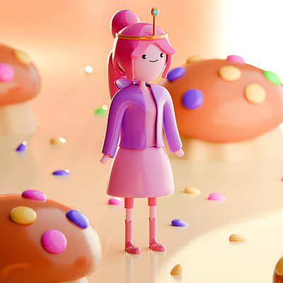 Princess Bubblegum - Adventure Time 3d character character design character modeling fan art fanart illustration