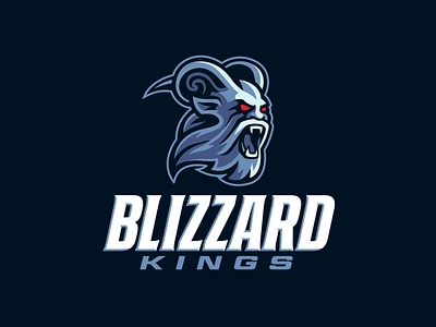 Blizzard Kings blizzard branding design graphic design hockey illustration illustrator kings logo snow vector yeti