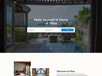 Hotel Resort Website booking business design hotel hotel website landing page luxury resort tourism travel ui ui design uiux user experience user interface ux ux design web design website website design