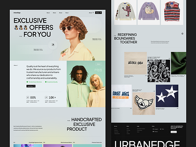 UnderEdge - Ecommerce Website design ecommerce ecommerce landing page ecommerce website fashion fashion landing page fashion website homepage landing page marketplace online store product shop store ui ui design web web design website website design