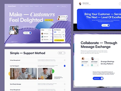 AvanDesk - Support Platform Landing Page agency company customer desk digital elementor framer landing marketing page platform profile saas software startup support ui webflow website wordpress