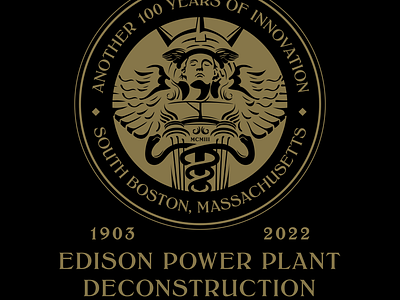 Custom Hoodies for the Edison Power Plant Deconstruction Crew boston branding construction design graphic design hermes logo poster type typography