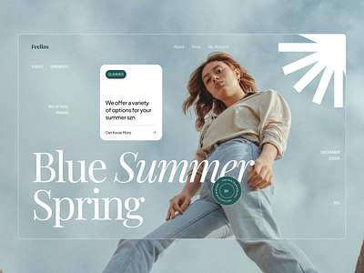 Feelins - Fashion Website brand cloth design e commerce fashion hero section layout style summer summer season ui user interface ux web design website