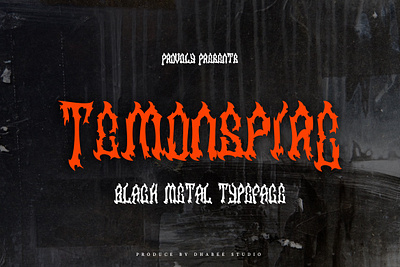 Temonspire - Black Metal Font rock tshirt