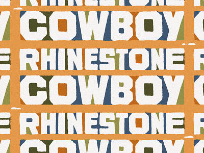 Tribute to Glen Campbell artist cover cowboy illustration lockup music texture typography western