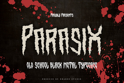 Parasix - Black Metal Font death metal horror typography web