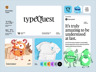 TypeQuest : Personality Test - Visual Identity agency animation brand brand identity branding character character design design graphic design identity design illustration logo logo animation logo design logotype mbti motion graphic personality test visual branding visual identity