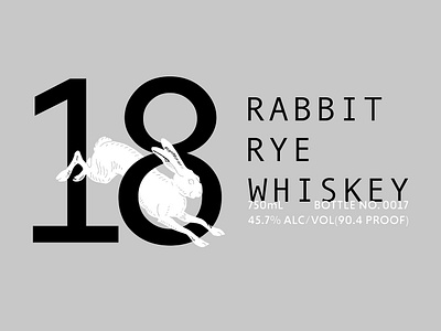 18 Rabbit Rye Whiskey - Logo brand design branding design graphic design illustration logo logo design packaging packaging design typography