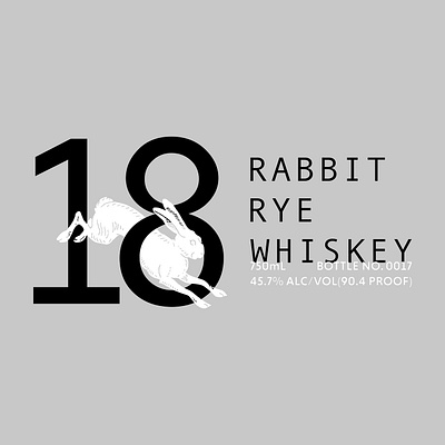 18 Rabbit Rye Whiskey - Logo brand design branding design graphic design illustration logo logo design packaging packaging design typography