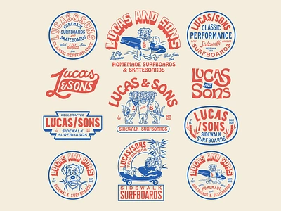 Brand Exploration for Lucas & Sons badge design brand exploration branding graphic design illustration vintage vintage logo