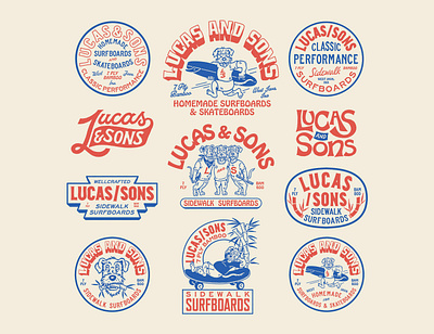 Brand Exploration for Lucas & Sons badge design brand exploration branding graphic design illustration vintage vintage logo
