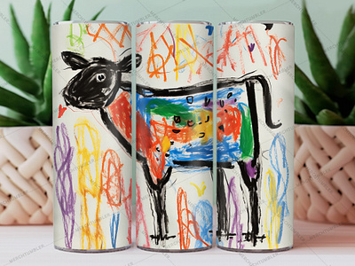 Hand Drawn Cow Skinny Tumbler Wrap color image cow cow art cow tumbler custom design custom tumbler design illustration photography skinny tumbler sublimation tumbler design tumbler sublimation tumbler vector tumbler vector art tumbler warp vector art waterslide tumbler