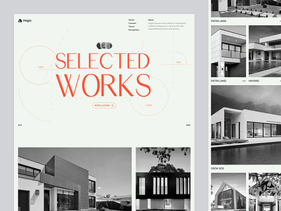 Hagia - Works Page architecture architecture agency brand identity branding building company design home house landing page minimalist portfolio product design property ui ux web design website work page works