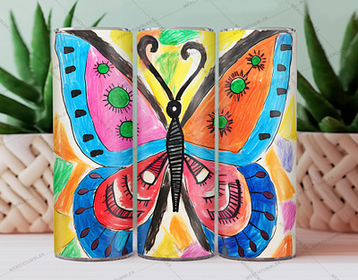 Hand Drawn Butterfly Skinny Tumbler Wrap butterfly butterfly art butterfly tumbler butterfly vector color image design hand drawn template illustration photography skinny tumbler sublimation tumbler design tumbler sublimation tumbler vector tumbler vector art tumbler warp vector art waterslide tumbler