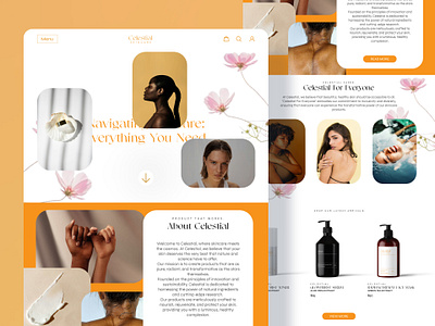 Celestial beauty skincare - Web design & Branding app beauty branding cosmetics design graphic design illustration logo skin skincare typography ui ux vector