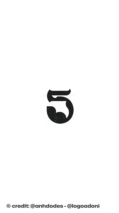 Number 5 dragon creature typography logo for sale 3d anhdodes animation branding design dragon logo graphic design illustration logo logo design logo designer logodesign minimalist logo minimalist logo design motion graphics ui