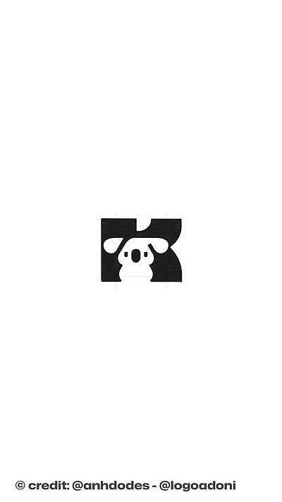 Modern letter K koala animal typography logo for sale 3d anhdodes animation branding design graphic design illustration koala logo letter k logo logo logo design logo designer logodesign minimalist logo minimalist logo design motion graphics ui