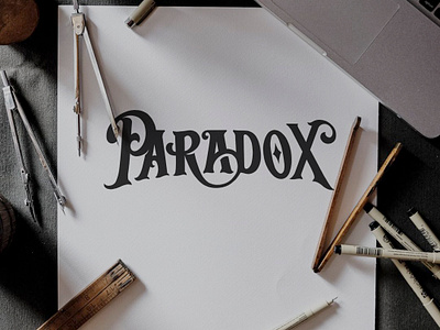 hand drawn lettering paradox brand identity branding design hand drawn hand lettering hip hop illustraion illustration logo punk rap retro streetwear typography vector