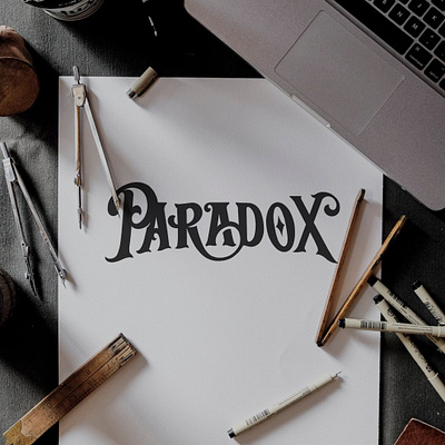 hand drawn lettering paradox brand identity branding design hand drawn hand lettering hip hop illustraion illustration logo punk rap retro streetwear typography vector