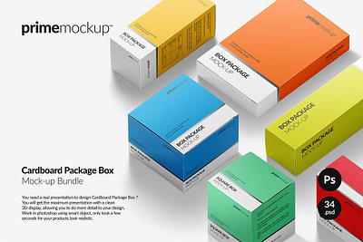 Cardboard Package Box Mockup Bundle box box mockup bundle bundle mockup cardboard cardboard box mockup flat mock up mockup package package box package mockup packaging paper box product product mockup psd mockup psd template rectangle square box mockup